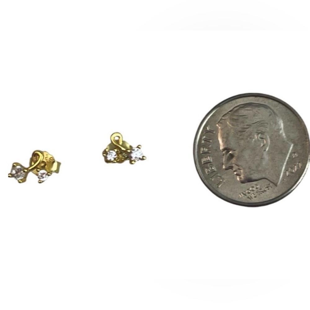 Doting Dews Harriet Earrings 925 Sterling Silver Gold-Plated NWT - Picture 4 of 7
